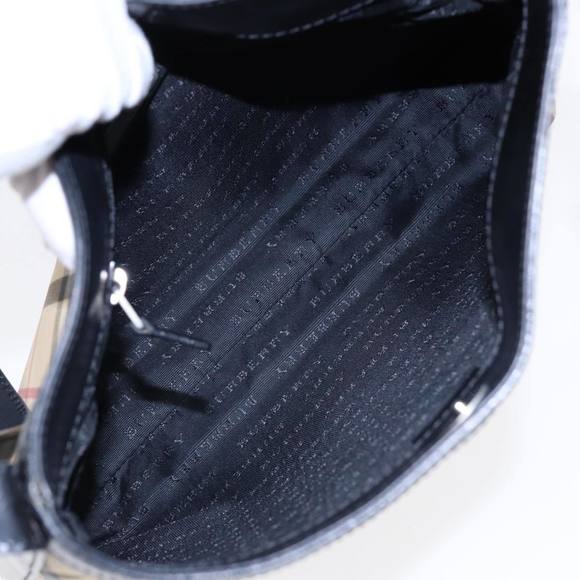 BURBERRY Nova Check Shoulder Bag PVC Beige Auth 88400 - Picture 11 of 16